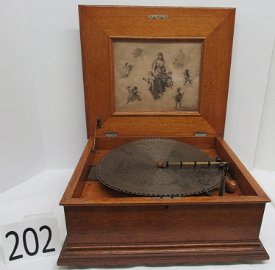 Regina Tin Record Music Box pictures